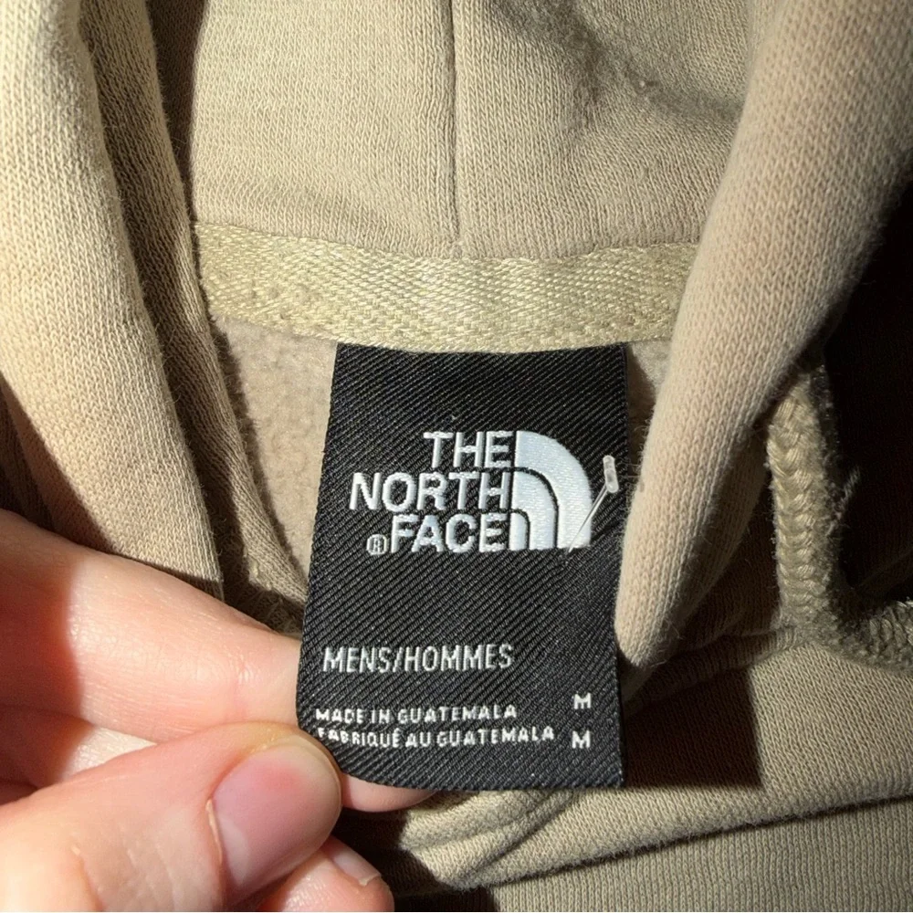 The North Face Mens Pullover Hoodie Medium Beige Tan Camo Logo Sweatshirt